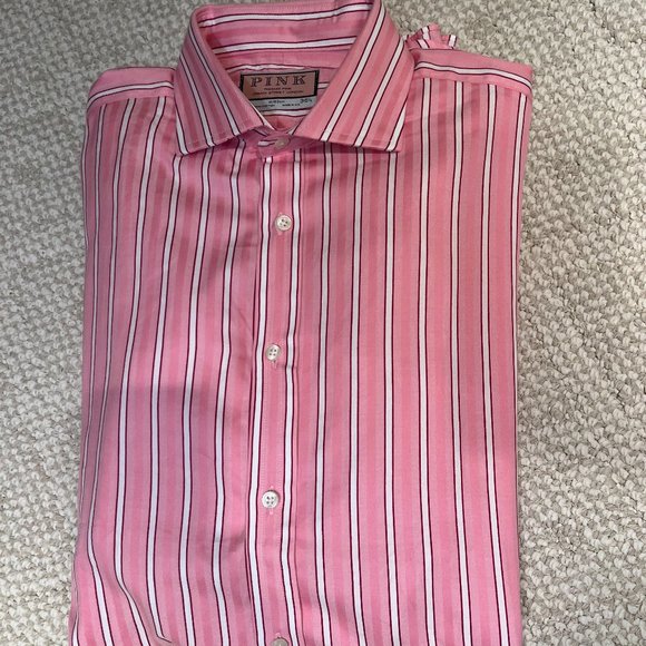 Thomas Pink Other - Thomas Pink Shirt  16  36 1/2  Pink and White Striped